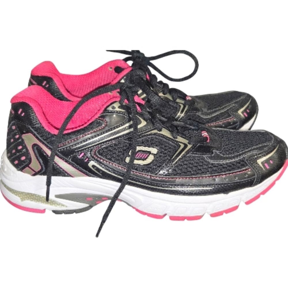 Skechers Women's Black and Pink Running Shoes